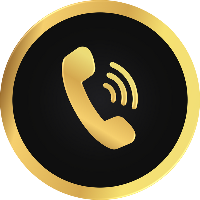 Gold Phone Icon