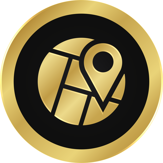 Gold Location Map Icon